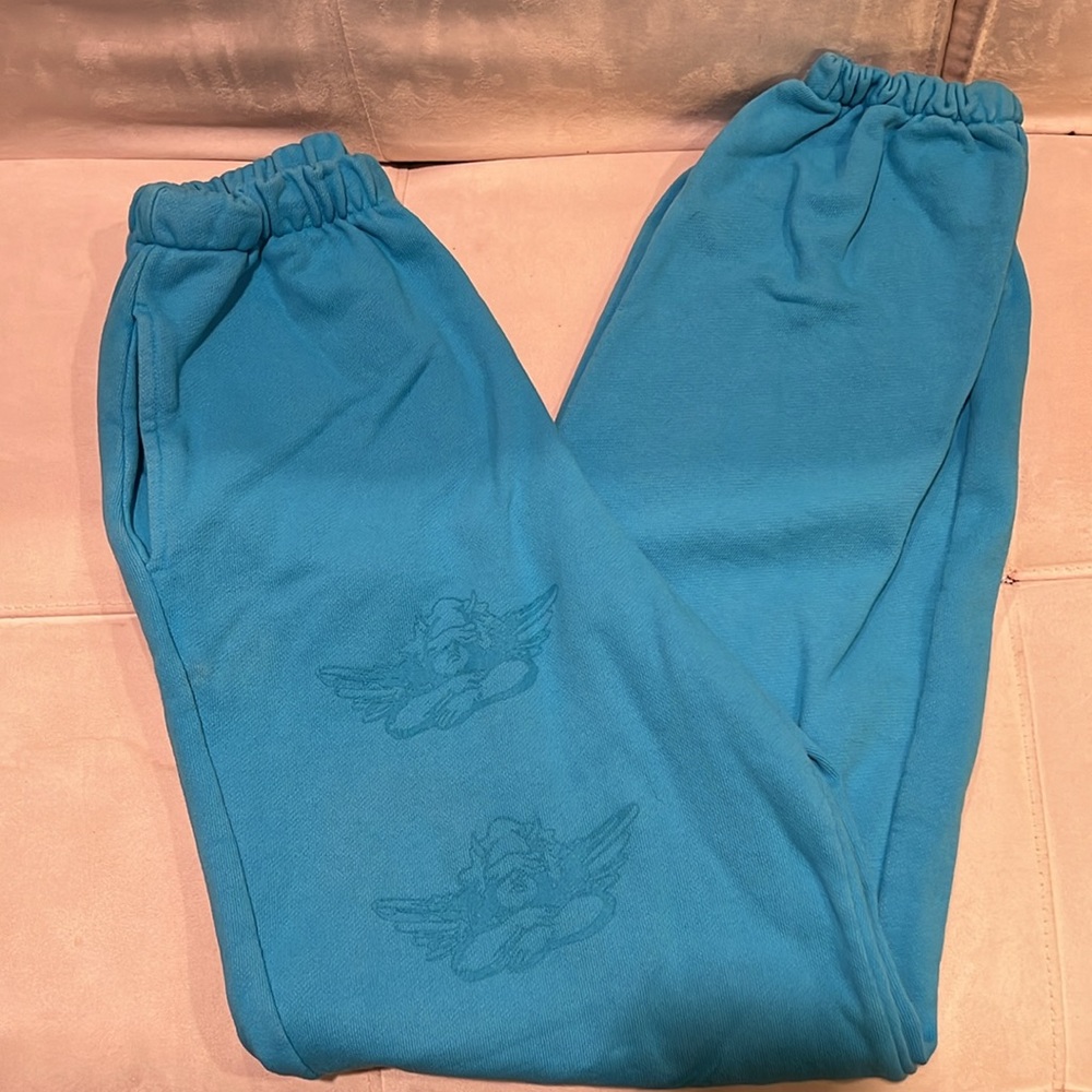 Boys Lie turquoise sweatpants with pockets -size small